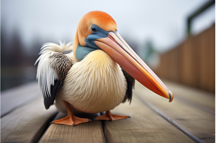 pelican with stretched beak pouch, an Animal Photo by Sergey Kotenev