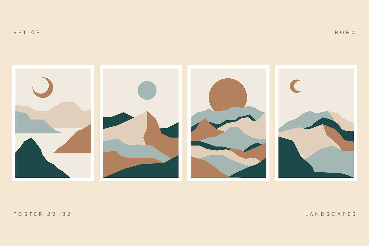 Boho Minimalist Landscapes, a Decorative Illustration by Léo Alexandre (Photo 9 of 13)