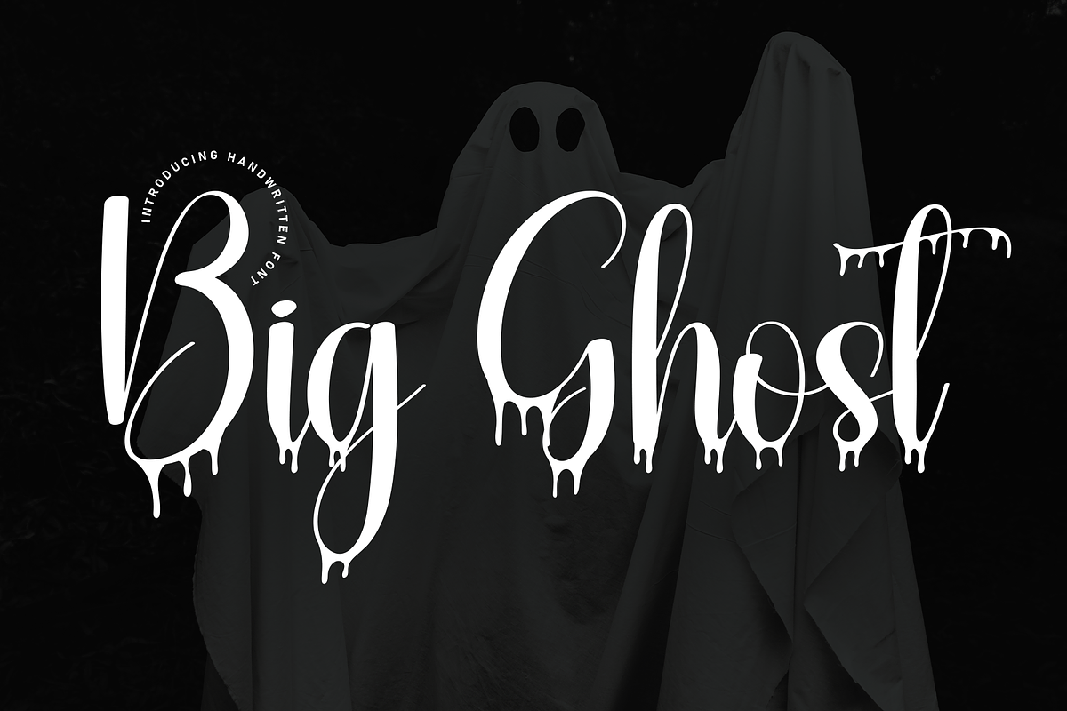 Big Ghost | Script Font, a Handwritten Font by Scratchones (Photo 1 of 8)