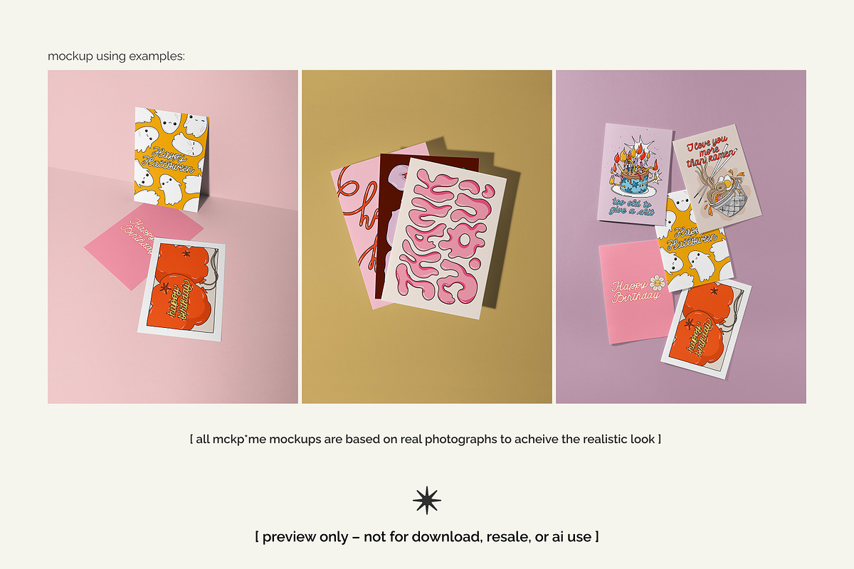 DIN A greeting card psd mockup set, a Merchandise Mockup by MCKP*ME (Photo 3 of 7)