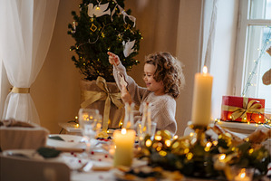 Cheerful small girl indoors at home, a Person Photo by HalfPoint