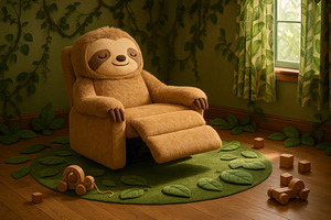 Adorable Sloth Recliner Chair, an Abstract Photo by Hamza067