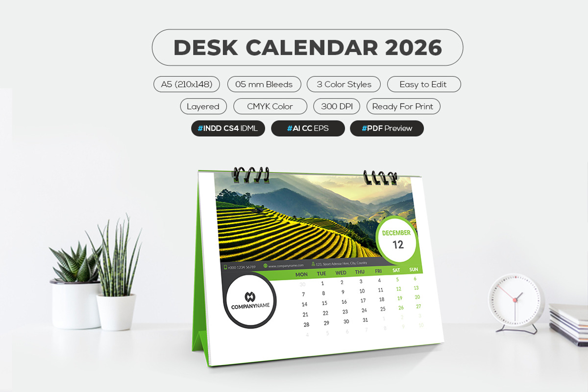 Printable 2026 Calendar A5 Size preview 5