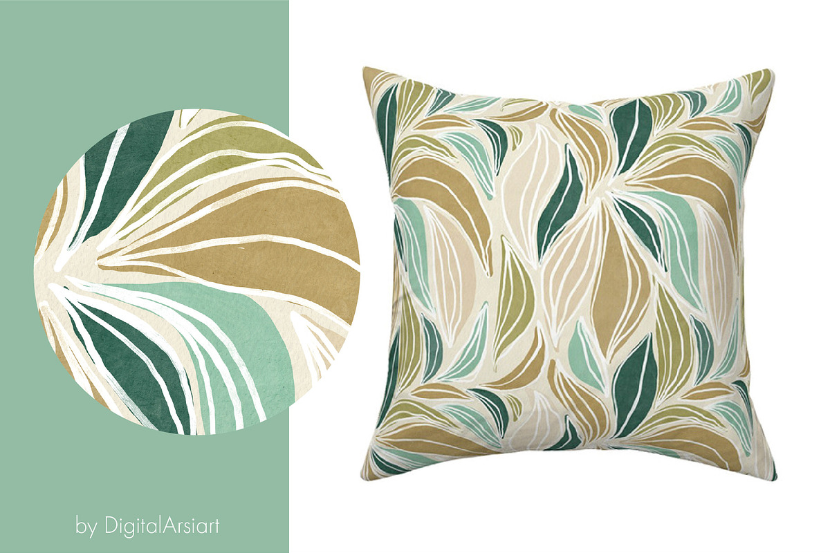 Organic floral abstract pattern., a Texture Illustration by DigitalArsiart (Photo 2 of 4)