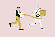 AI Robot vs Humanity Illustration, a Technology Illustration by Jump Studio (Thumbnail 10 of 10)