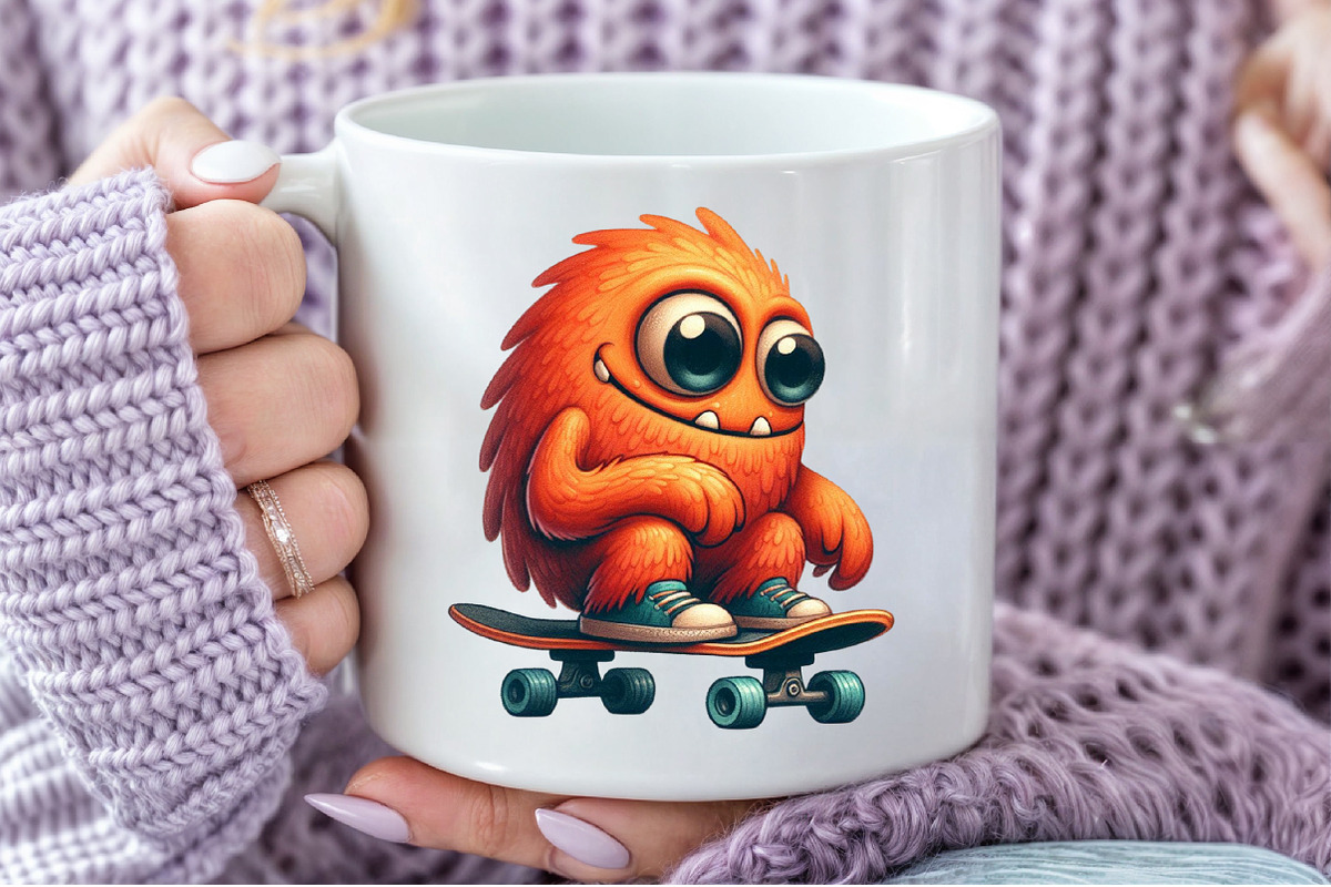 Retro Monster PNG Sublimation Bundle, an Illustration by Pixels.Craft (Photo 5 of 7)
