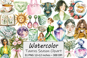 Taurus Season Clipart, an Illustration by Design Market