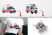 Ambulance Vehicle Clipart, a Graphic by Artnoy (Thumbnail 3 of 5)