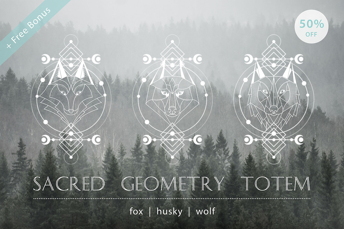 Sacred Geometry Animal Totem, an Animal Illustration by Flo Sacred Art (Photo 1 of 13)