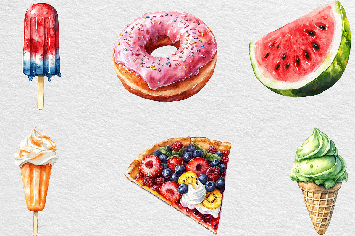 Summer Sweet Treats Clipart, an Illustration by Black Bird Studio (Photo 5 of 6)