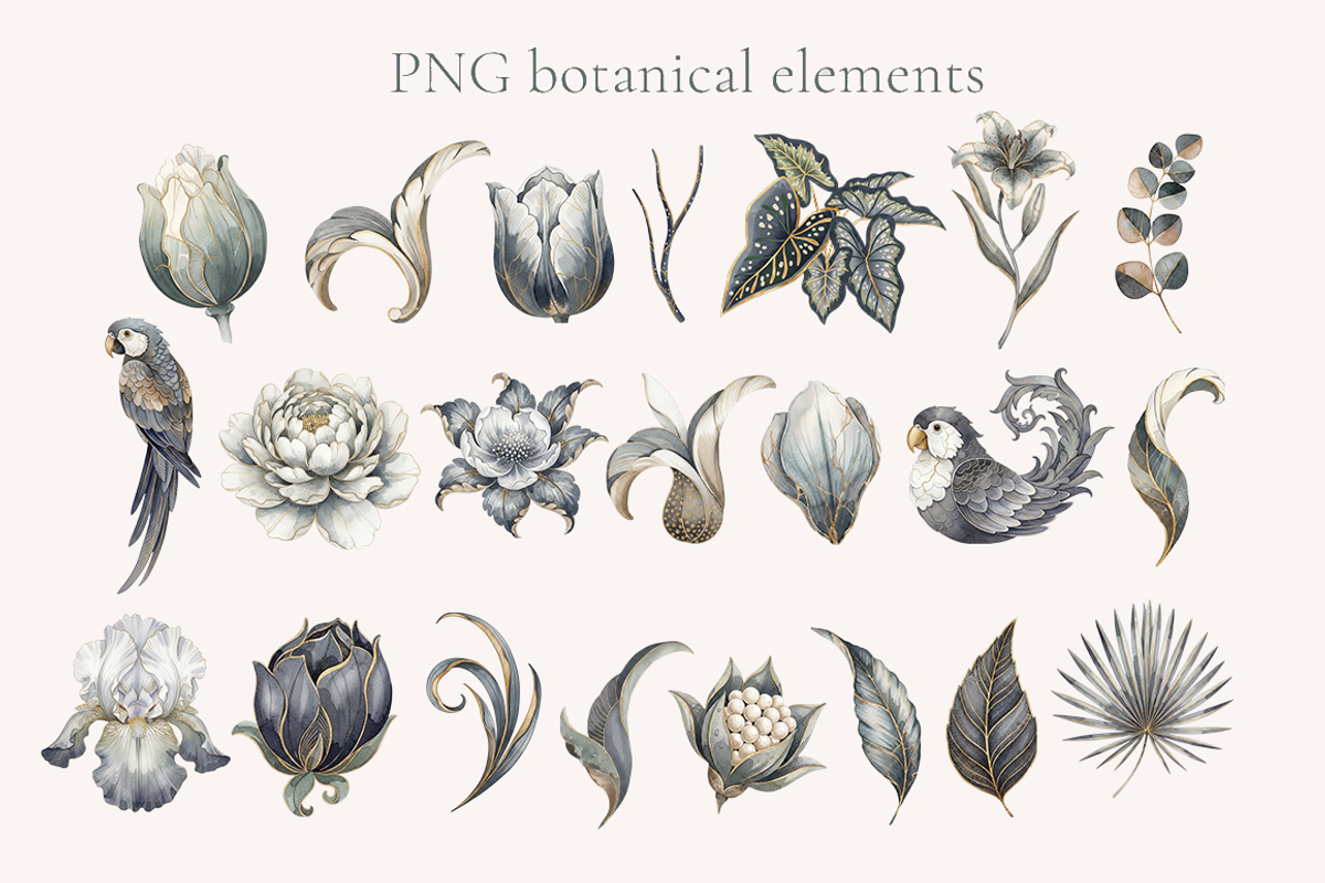 Arcafloral seamless patterns, a Pattern Graphic by Luiz da Rolt Grathwohl (Photo 3 of 14)