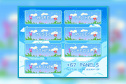 74x Sky Pixel Panels for Twitch, an Illustration by Custom Fonts & Patterns (Thumbnail 6 of 7)