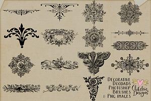 Vintage Decorative Doodads Brushes