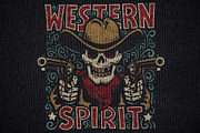 Western Cowboy Skull Print, a Decorative Illustration by Agor2012 shop (Thumbnail 6 of 8)