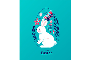 Happy Easter Greeting Vector