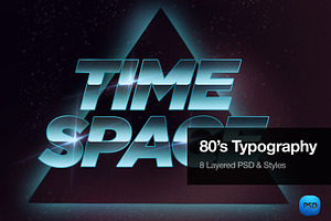 80's Typography Text Effects