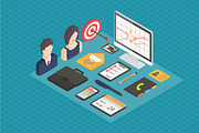 Isometric business icons, an Icon by Yapanda (Thumbnail 3 of 3)