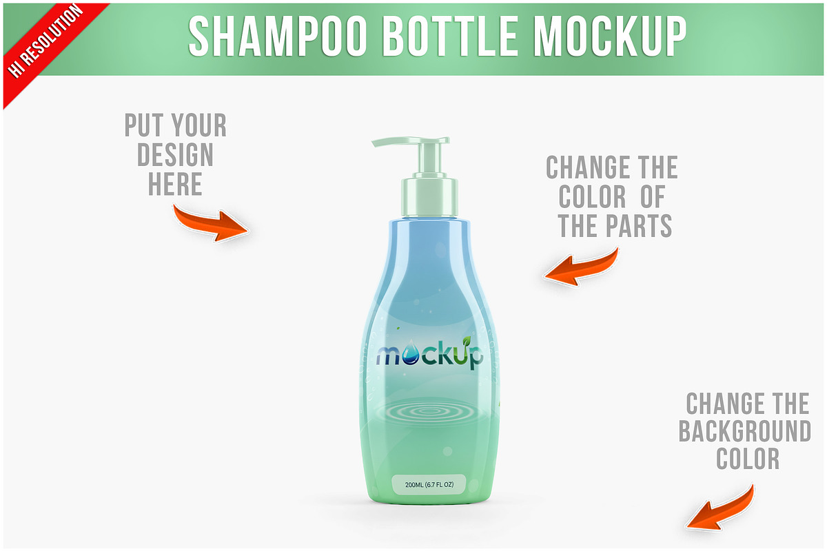 Shampoo Bottle Mockup PSD, a Product Mockup by Bruno's Shop (Photo 1 of 4)