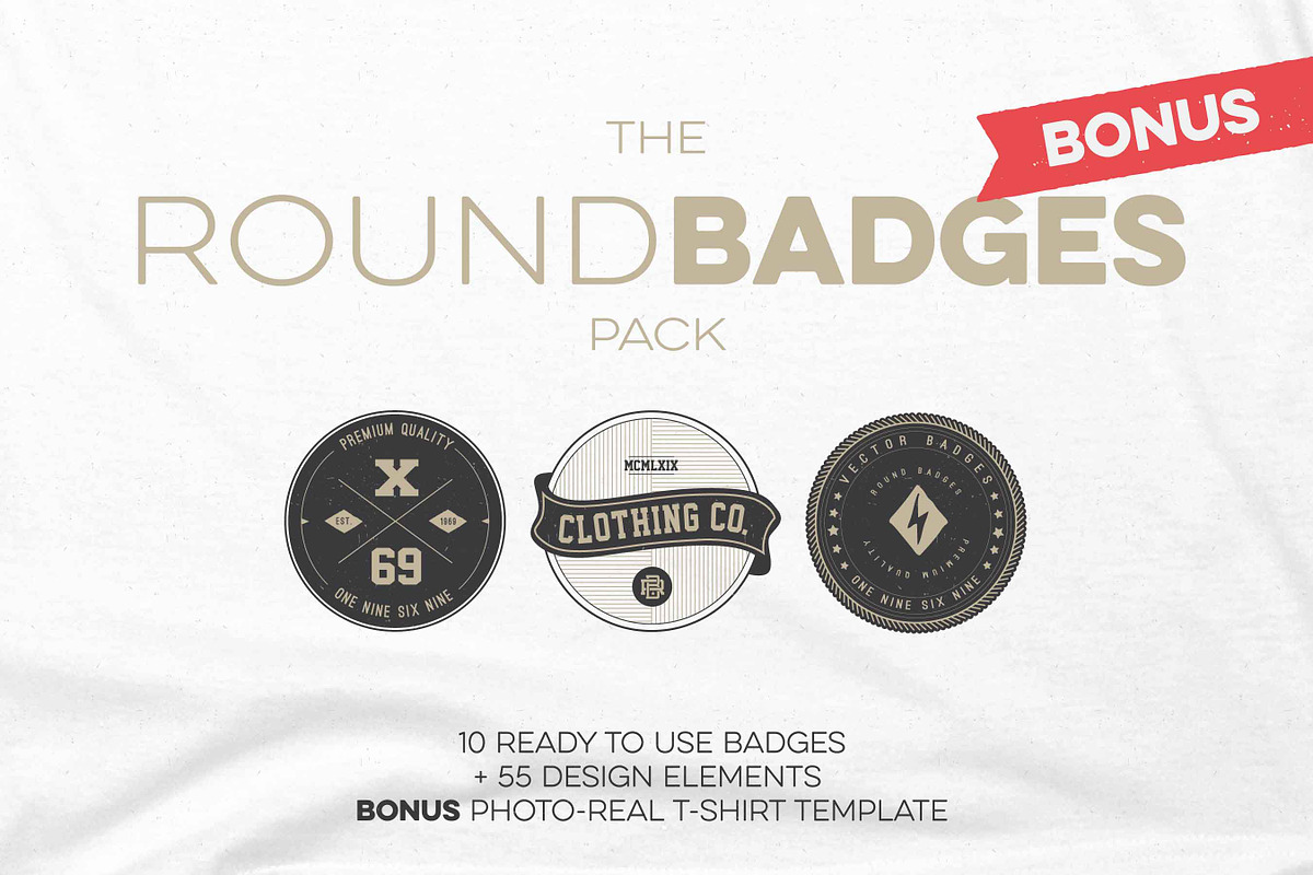 T-shirt vector mockups + Bonus, a Shirt Mockup by PrePress Toolkit (Photo 3 of 5)