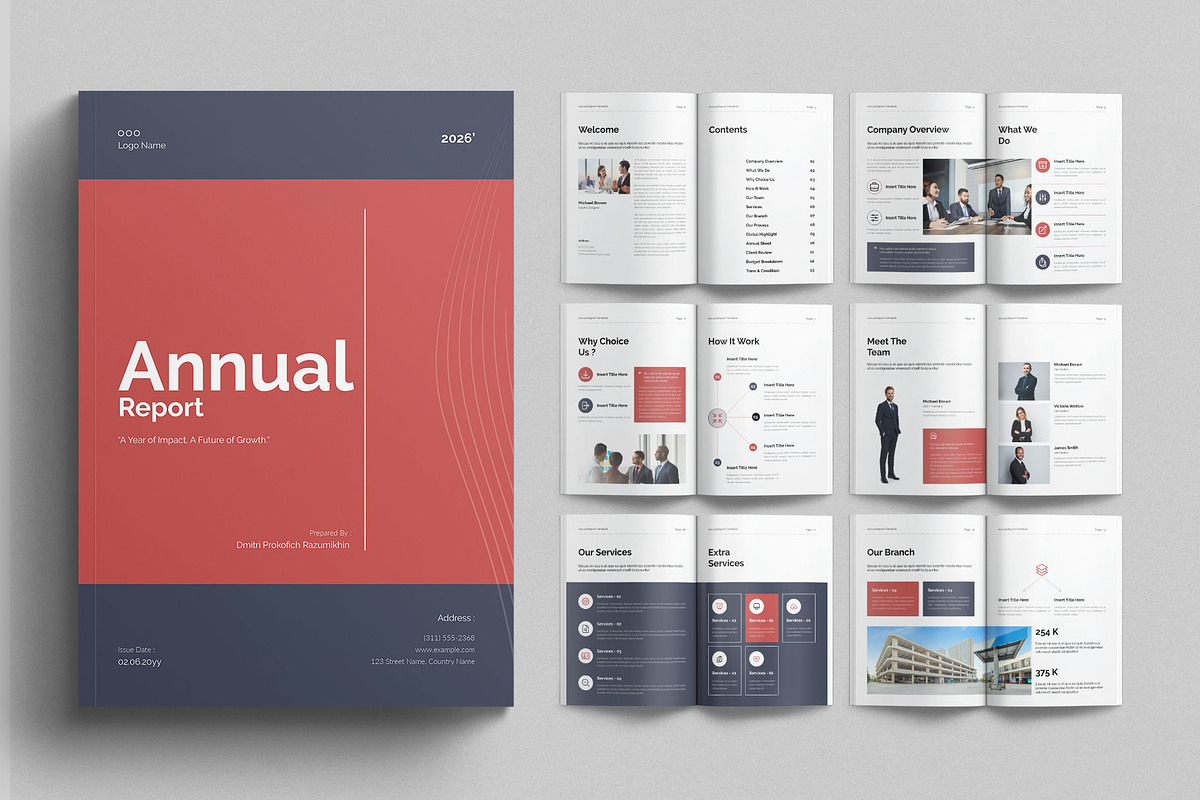 Annual Report Template – 20 Pages, a Brochure Template by E-Type (Photo 1 of 8)
