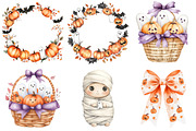 Halloween Baby Shower Clipart Bundle, a Seasonal Illustration by CitraGraphics (Thumbnail 3 of 6)