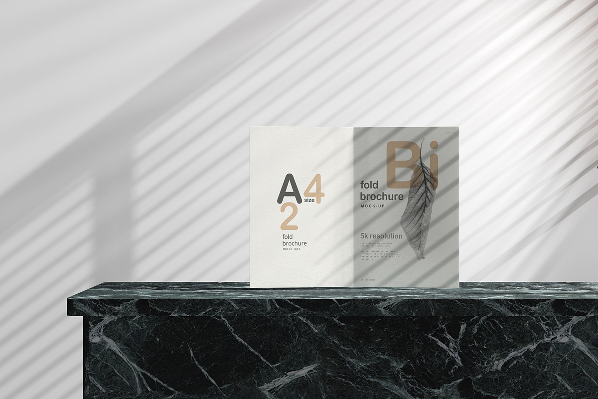 A4 Size Bi-Fold Brochure Mockup, a Print Template by pmvch (Photo 17 of 20)