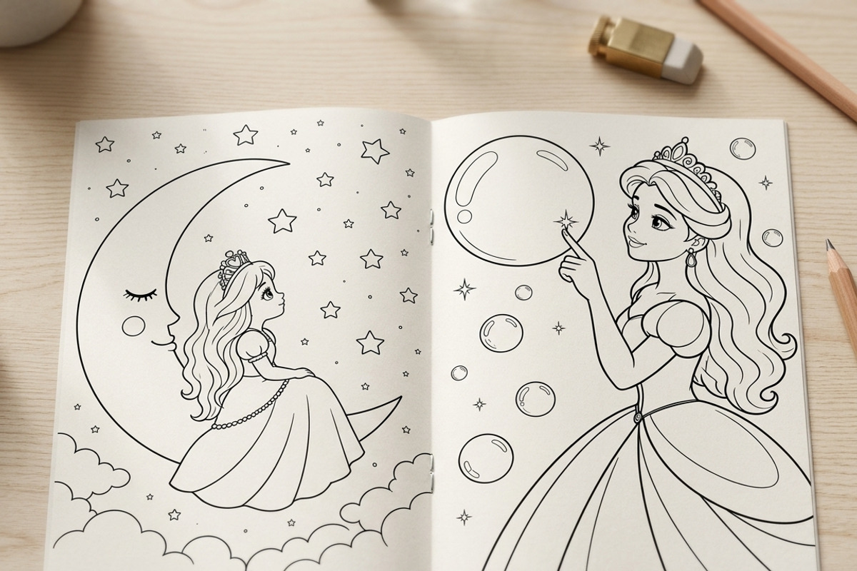 Magical Princess Coloring Book Vol33, a Person Illustration by ikarifq shop (Photo 6 of 7)