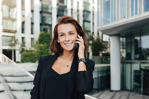 Portrait of a smiling female, a Business Photo by Artem Varnitsin