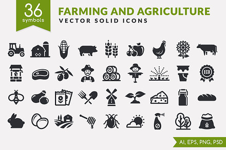 Farm and agriculture icons