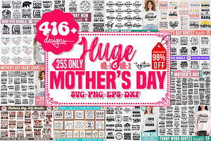 Huge Mother's Day SVG bundle