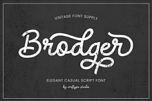 Brodger – Retro Script Font