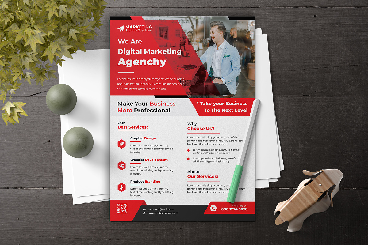 Corporate Theme Business Flyer Templ, a Flyer Template by Graphiexperto (Photo 5 of 6)