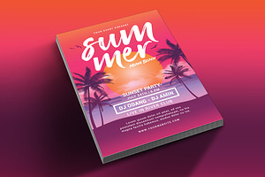 Summer Beach Sunset Flyer