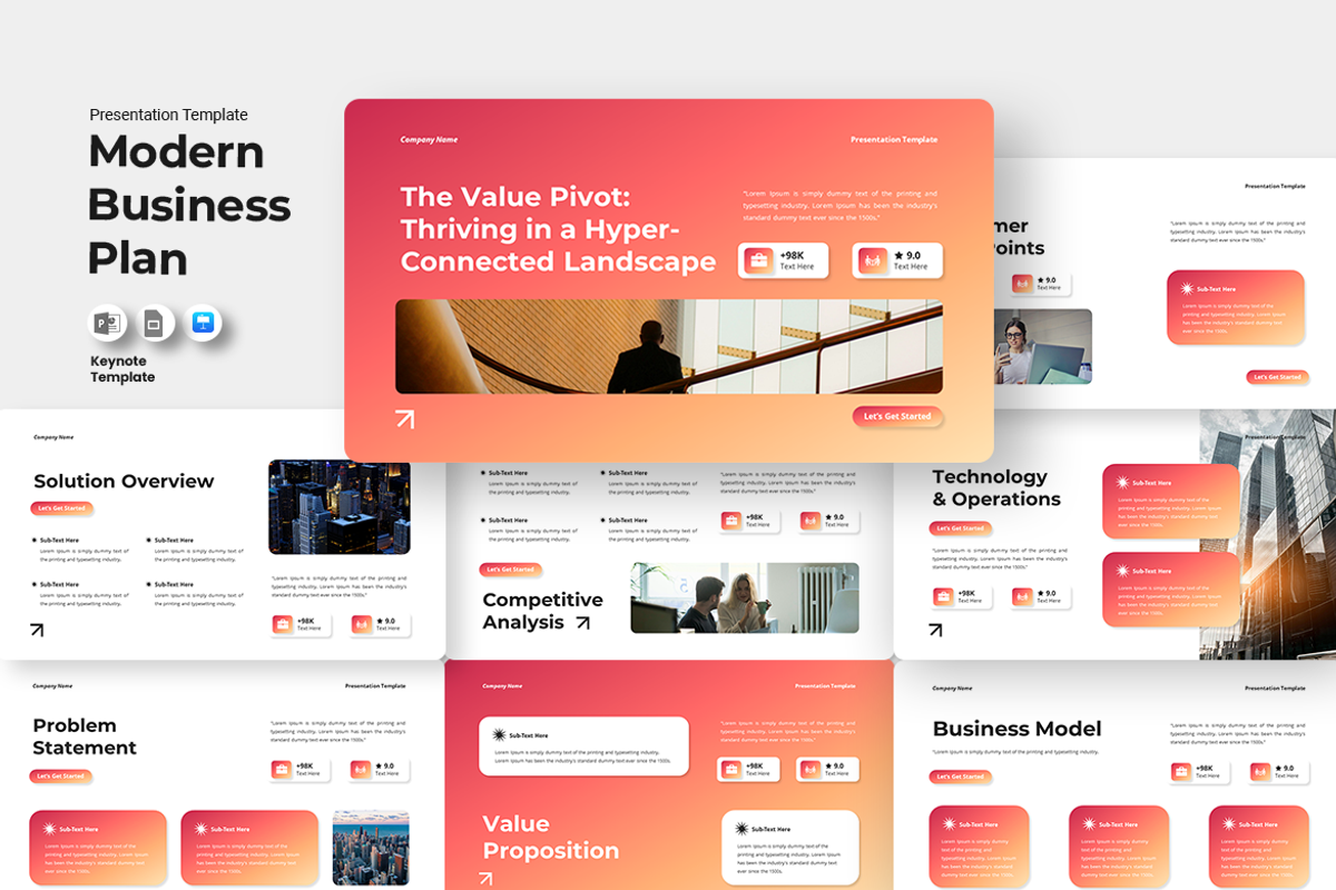 Modern Business Plan - Keynote, a Presentation Template by QR Design Studio (Photo 1 of 3)