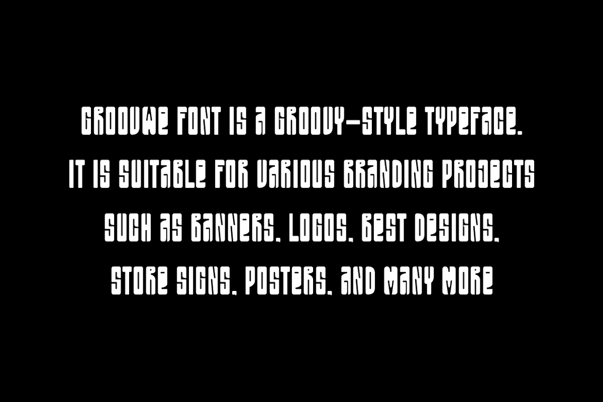 Groovwe - Groovy Font, a Sans Serif Font by QR Design Studio (Photo 5 of 7)