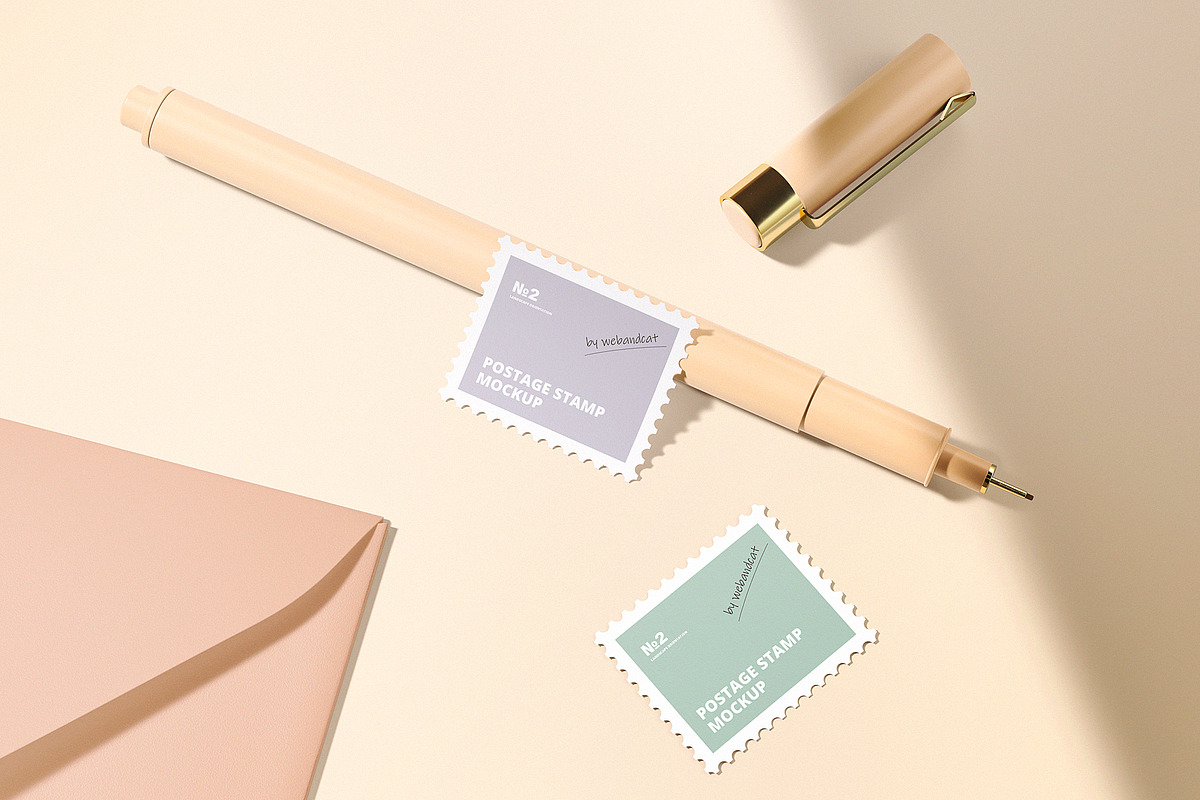 Postage Stamp Mockup 2, a Product Mockup by WebAndCat (Photo 17 of 20)