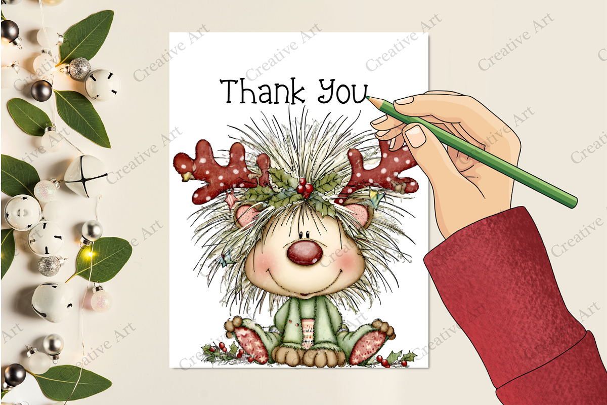 Whimsical Christmas Fluffy Animals, an Illustration by Creative Art (Photo 8 of 10)