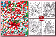 Cute Christmas Coloring Pages, a Seasonal Illustration by Design Station (Thumbnail 1 of 5)