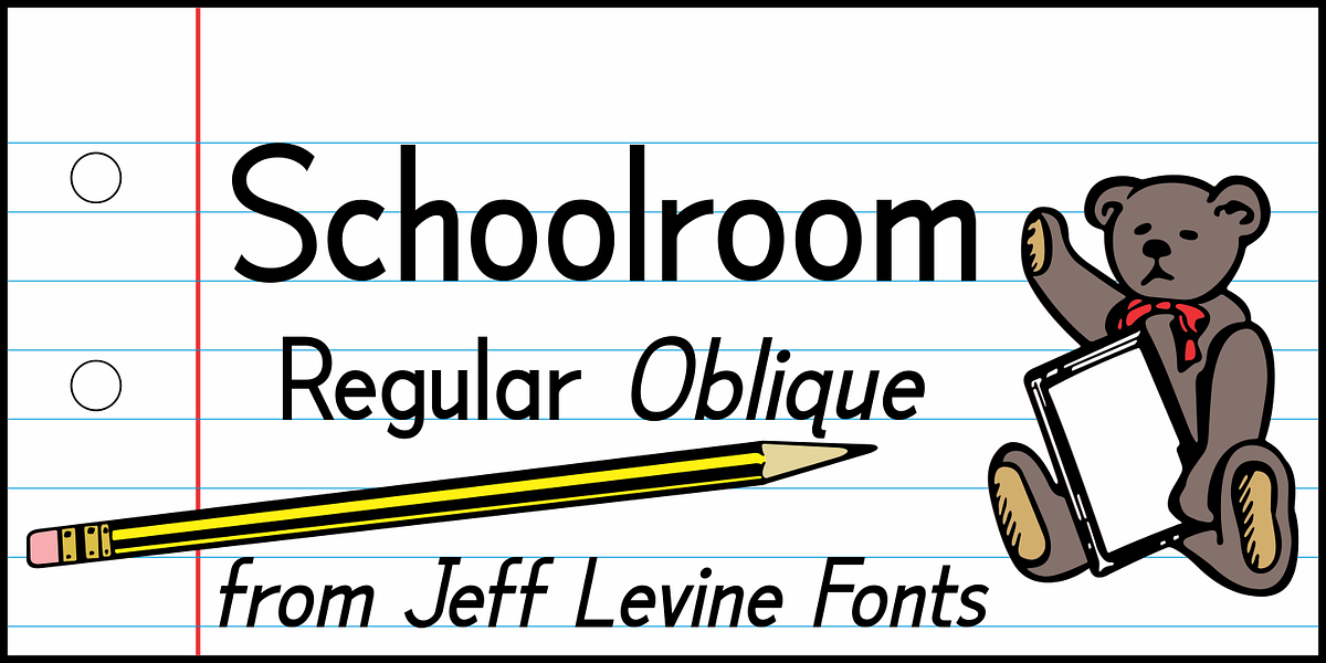 Schoolroom JNL, a Sans Serif Font by Jeff Levine Fonts (Photo 1 of 5)