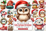 Cute Cartoon Christmas Clipart, an Illustration by RobertsArt (Thumbnail 1 of 7)