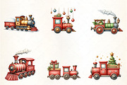 Christmas Toy Train Clipart, an Illustration by CrexoraLab (Thumbnail 2 of 5)