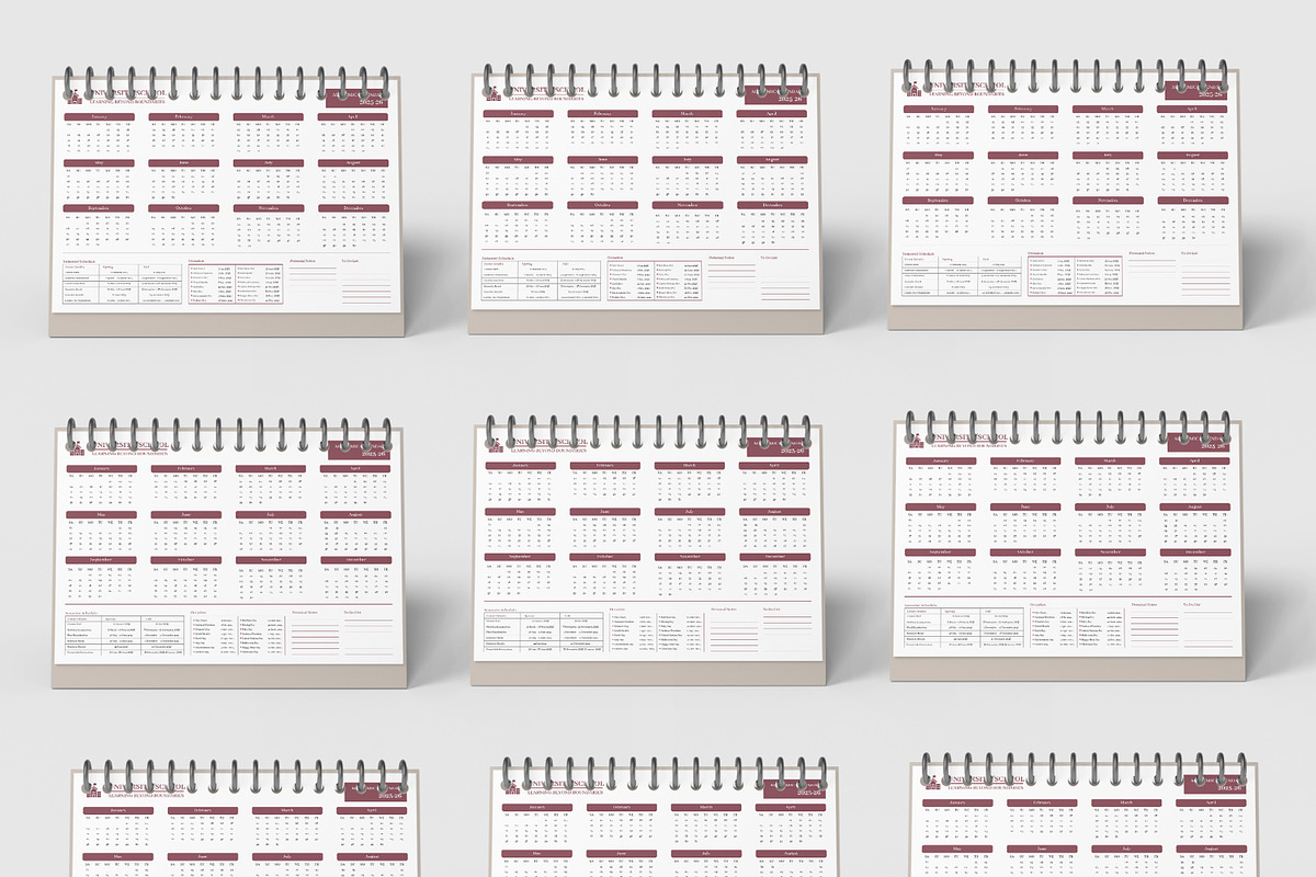 Academic Calendar 2025, a Stationery Template by MightyDesign (Photo 2 of 6)