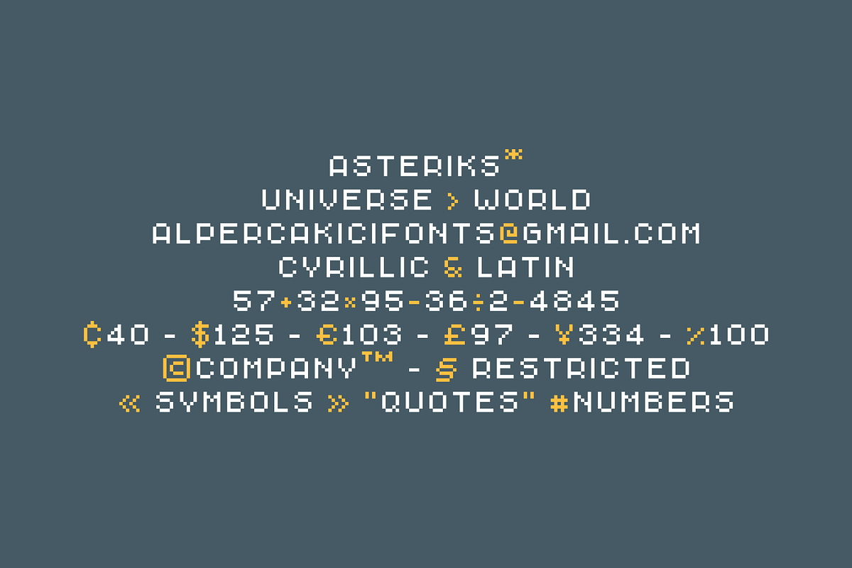 Monopix Pixel Typeface (12 Fonts), a Sans Serif Font by alpercakici (Photo 10 of 11)