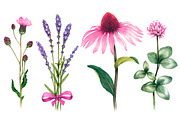 Blue and purple summer nature, a Texture Illustration by Sundra (Thumbnail 2 of 9)