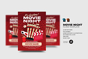 Movie Night Flyer Template, a Flyer Template by Aam360 (Thumbnail 1 of 3)