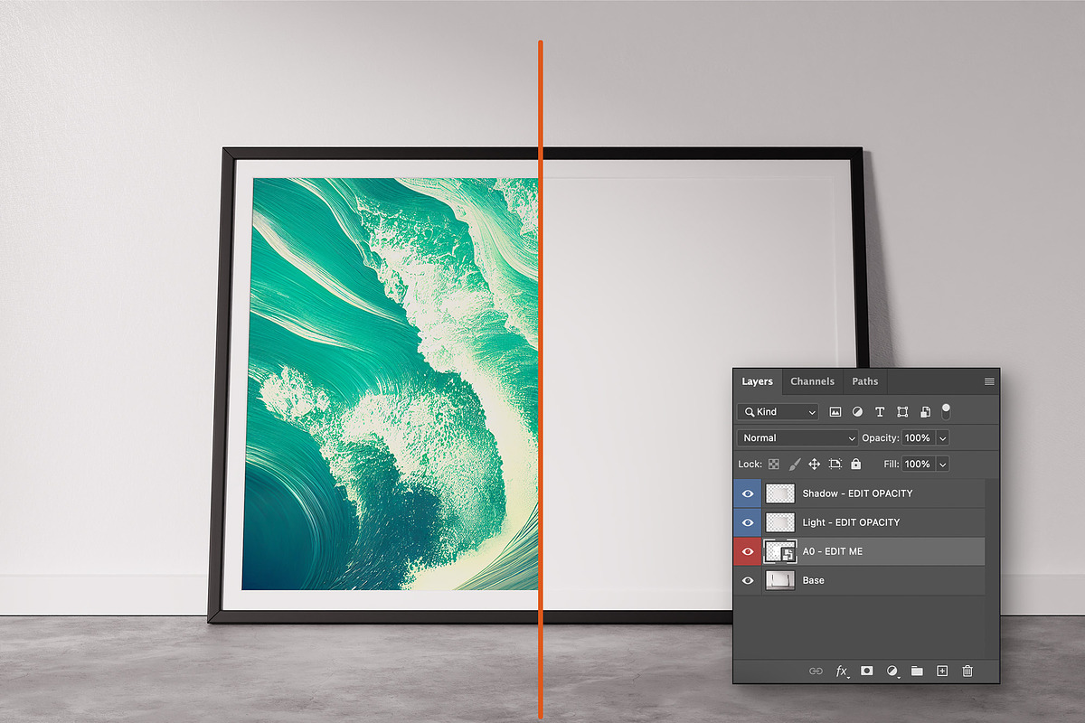 Minimalistic Frame Mockups, a Print Template by Indishop (Photo 2 of 10)