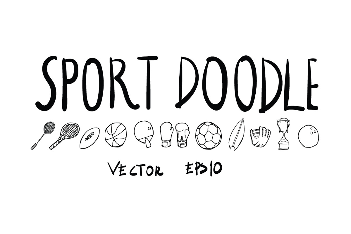 Sport Hand Drawn doodle, a Healthcare Illustration by TKDoodle (Photo 1 of 4)