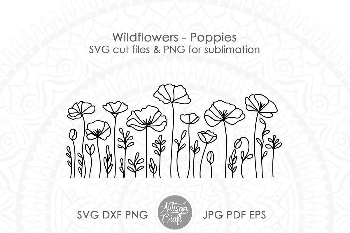 Wildflower SVG, poppy flower, an Object Graphic by Artisan Craft (Photo 1 of 4)