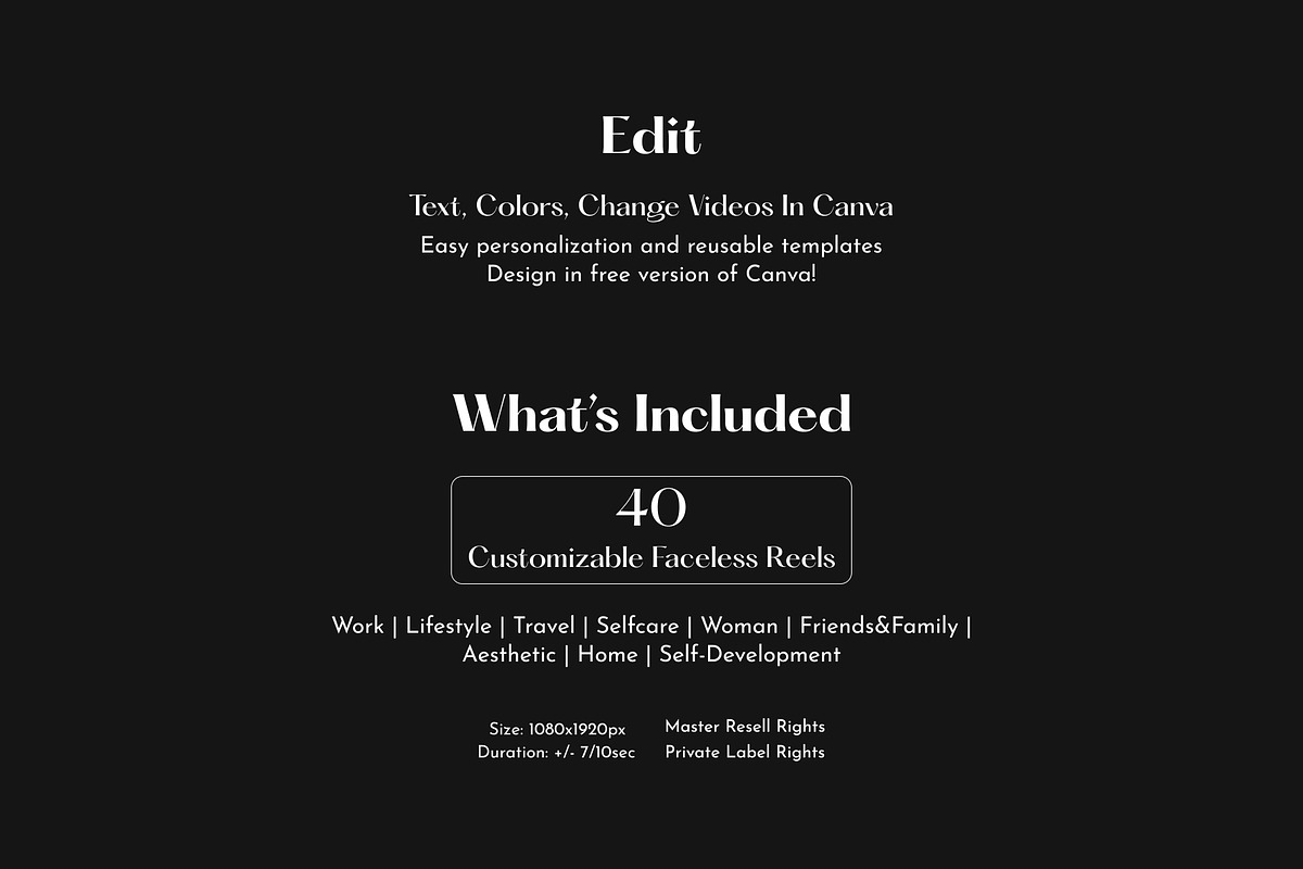 40 Faceless Aesthetic Reels, a Social Media Template by Studio DigiCraft (Photo 4 of 6)