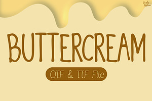 Buttercream | Handwritten Font, a Handwritten Font by LivelyAutumn11.11